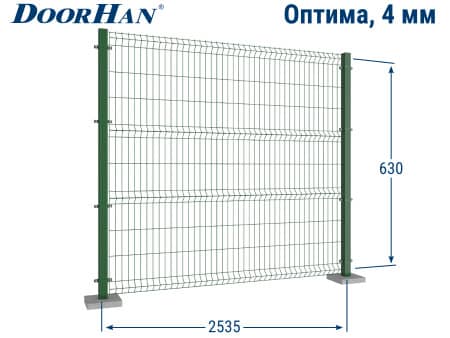 Купить 3D заборную секцию ДорХан 2535×630 мм в Хакасии от 1141 руб.